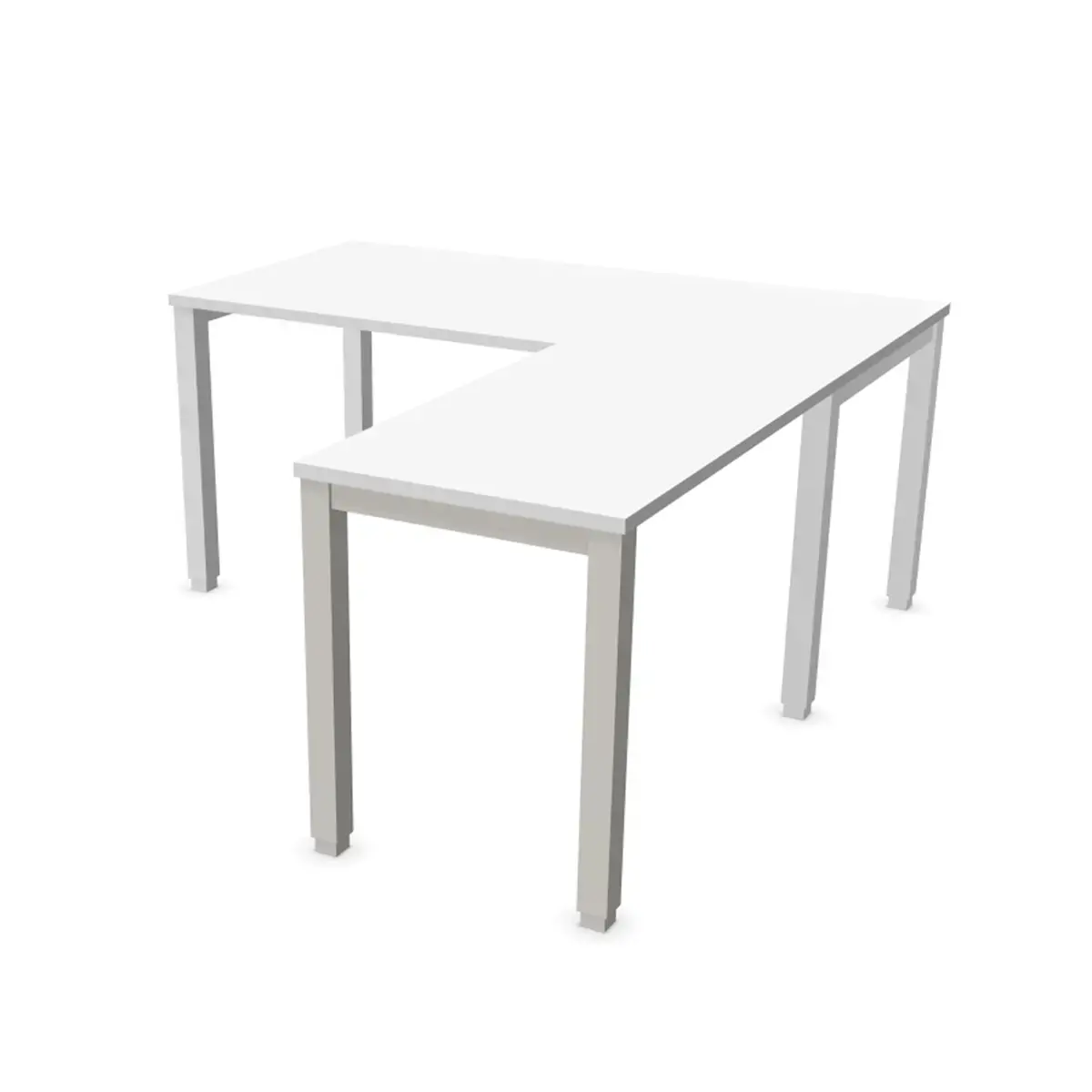 Retour BRUXELLES 98 x 60 plateau blanc-pieds alu