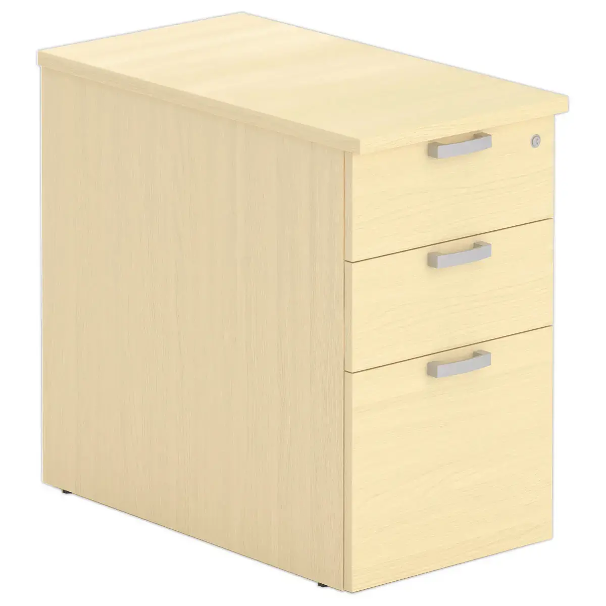 Caisson de bureau - 3 tiroirs - Hêtre - Profondeur 80 cm