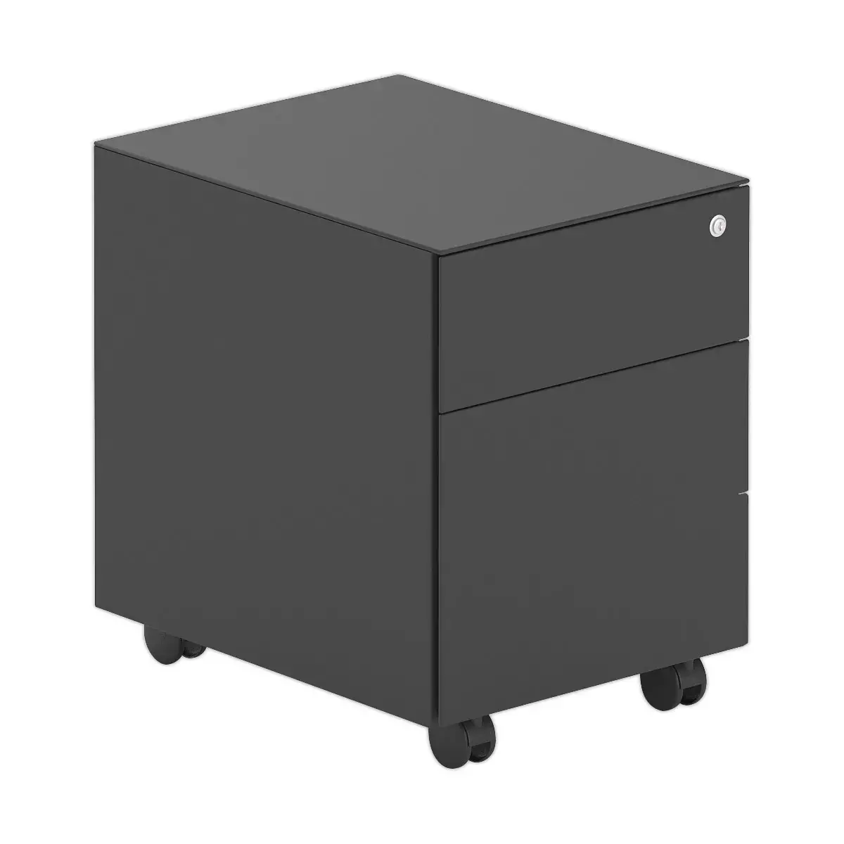 Caisson mobile 2 tiroirs - Anthracite - Monté