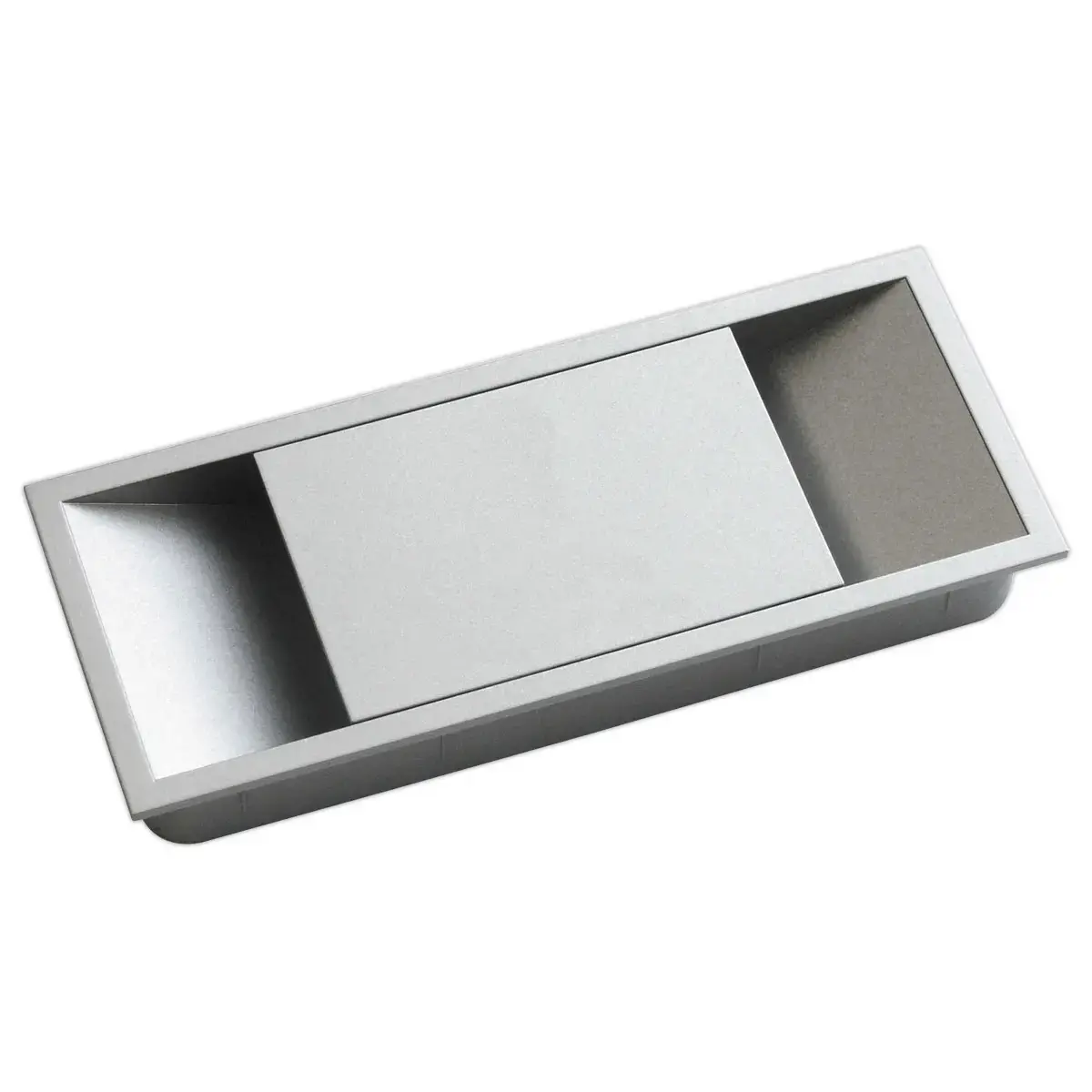 Passe-câbles obturateur rectangulaire gris