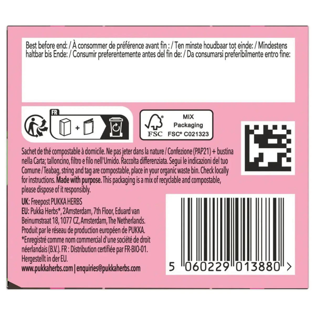 20 Sachets d'infusion bio - Menthe poivrée et réglisse - Pukka