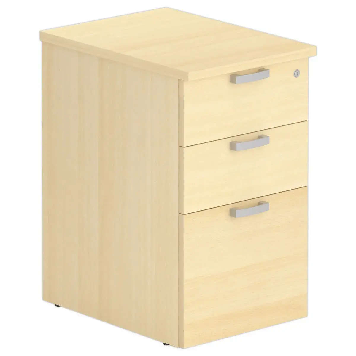 Caisson de bureau - 3 tiroirs - H&ecirc;tre - Profondeur 60 cm 