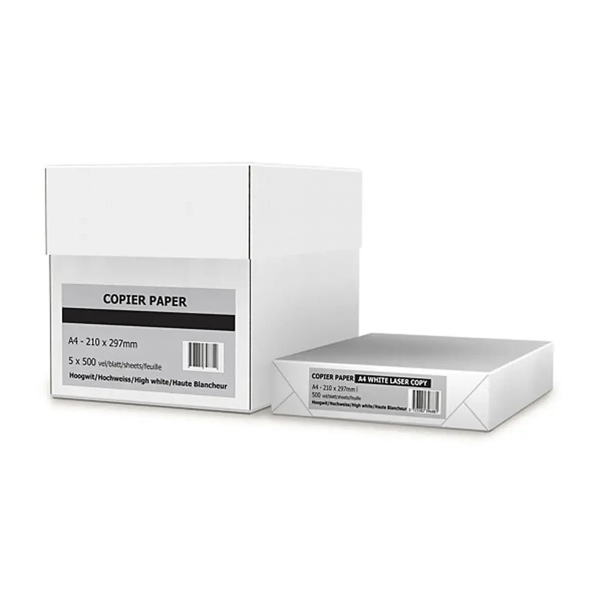 5 ramettes de 500 feuilles - Papier blanc - A4 - 75g - &Eacute;conomique 