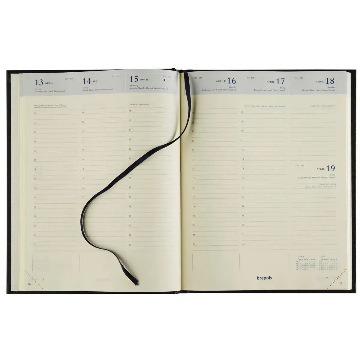 Agenda semainier Colora - 17,1x22 cm - Assortis - Janvier à décembre - BREPOLS