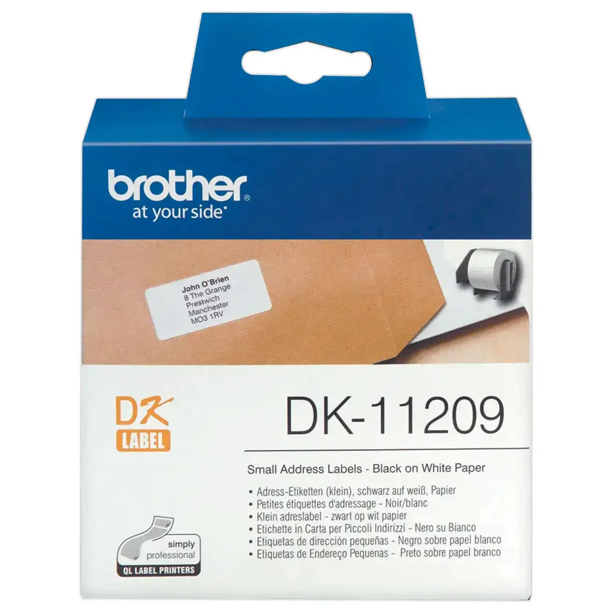 Rouleau d'étiquettes QL BROTHER 29x62mm 800 étiquettes DK11209