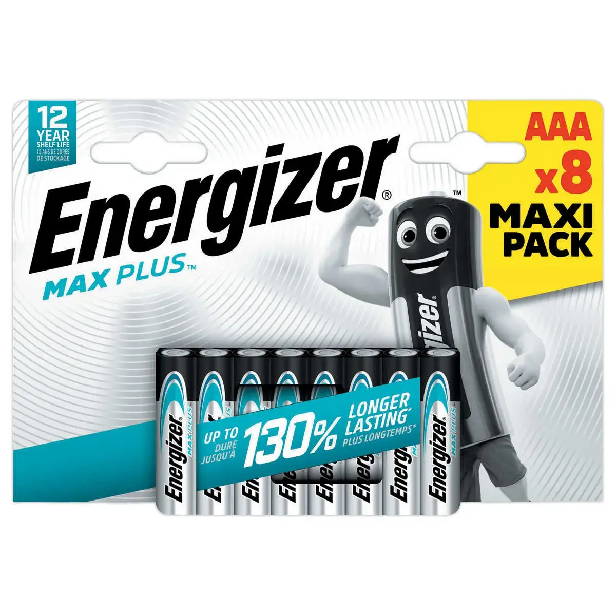 8 Piles alcalines Max Plus LR3 (AAA) - ENERGIZER 