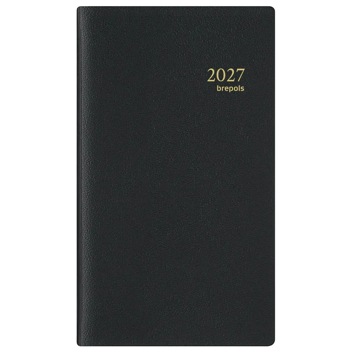 Agenda semainier poche spiralé Interplan 9x16 cm - Noir - Janvier à décembre - BREPOLS