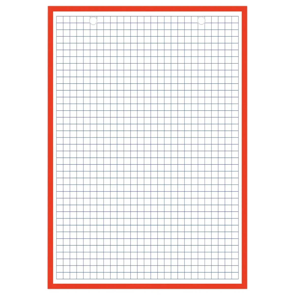 Bloc 30 feuilles de fiches bristol rouge A5 5x5 