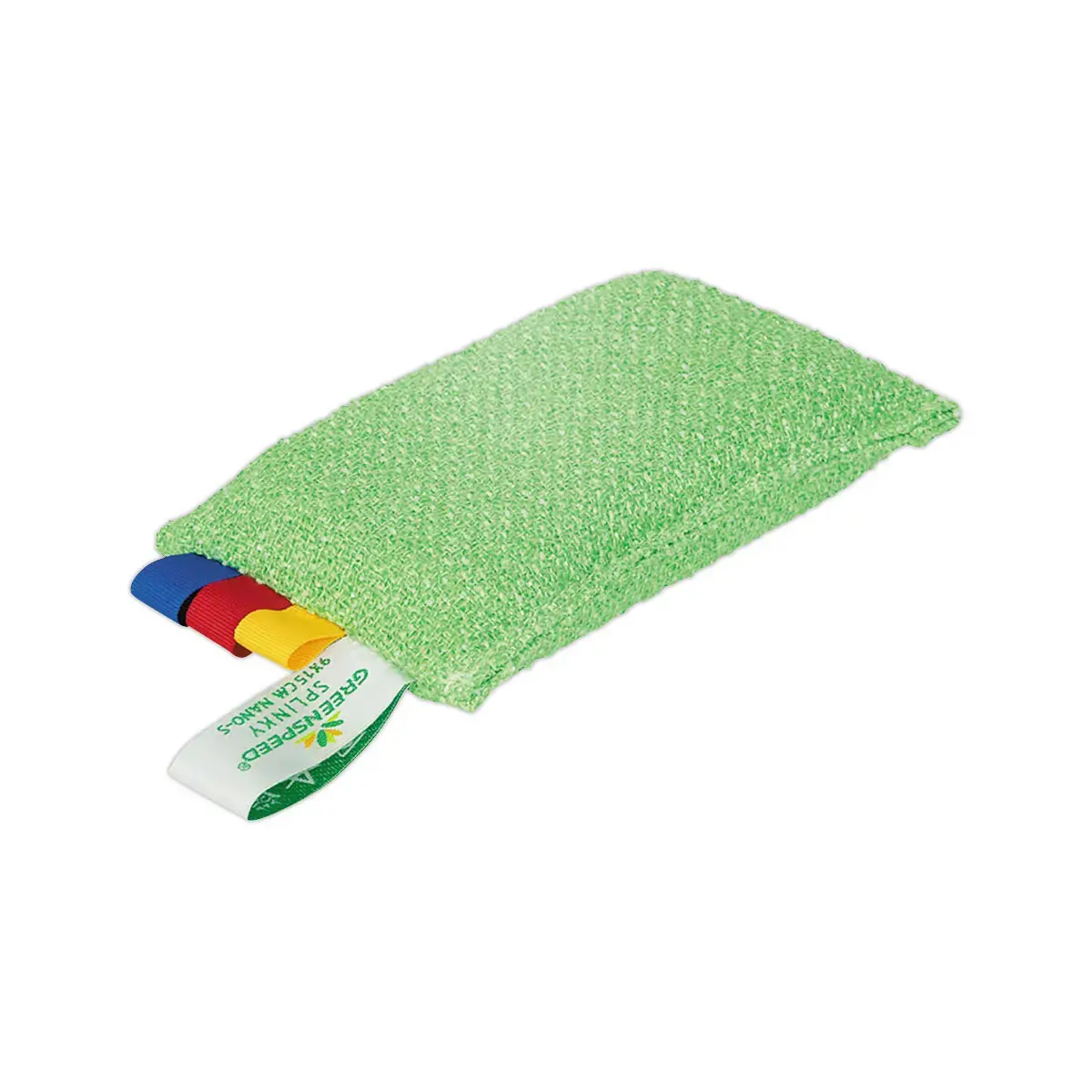 Éponge microfibre abrasive 9x15 verte