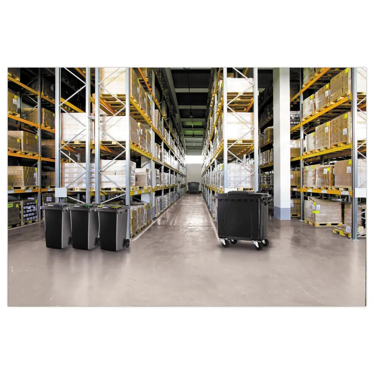 Conteneur 4 roulettes avec couvercle - 770 litres - CITEC ENVIRONNEMENT 