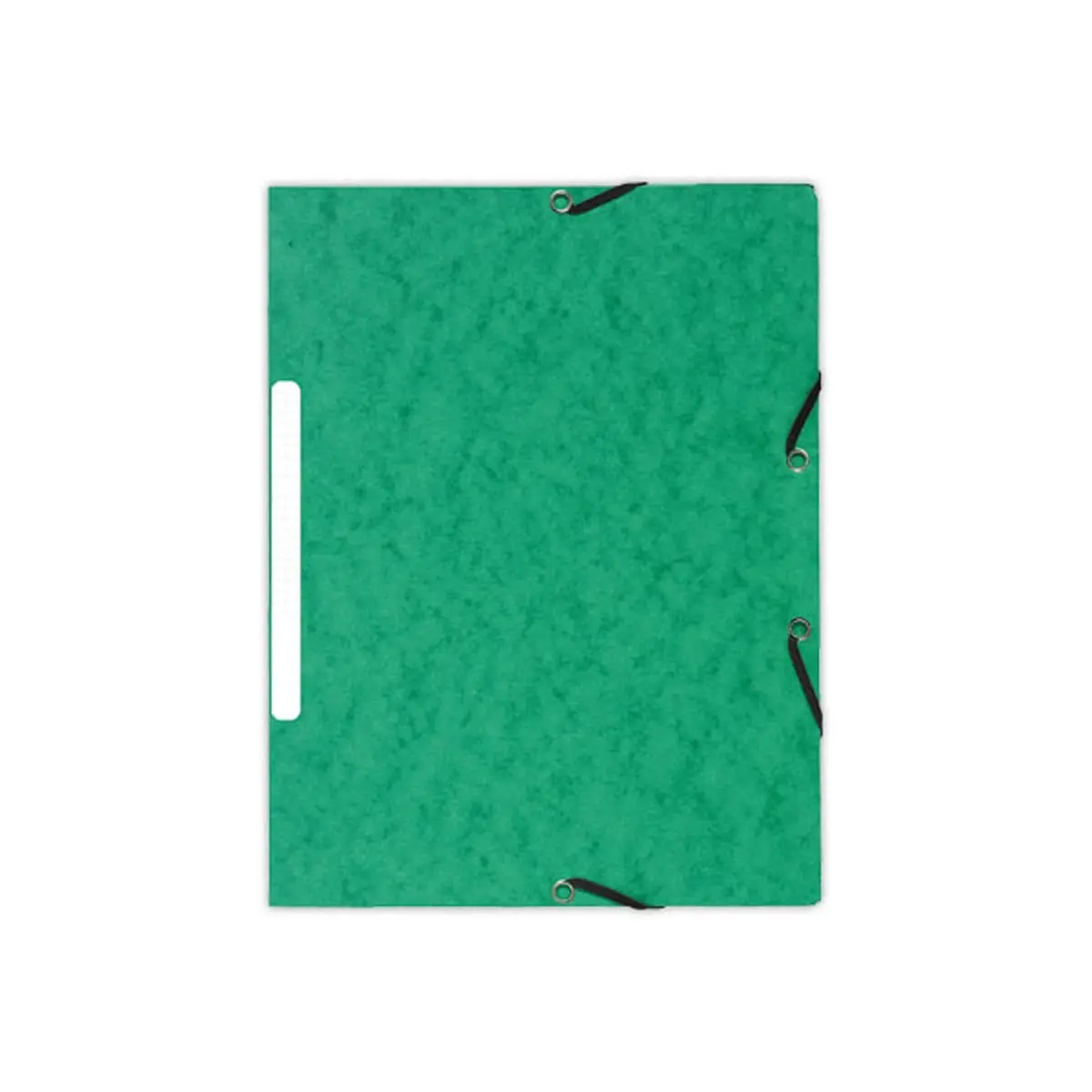10 Chemises 3 rabats à élastiques - Dos 1,5 cm - Vert - Exacompta
