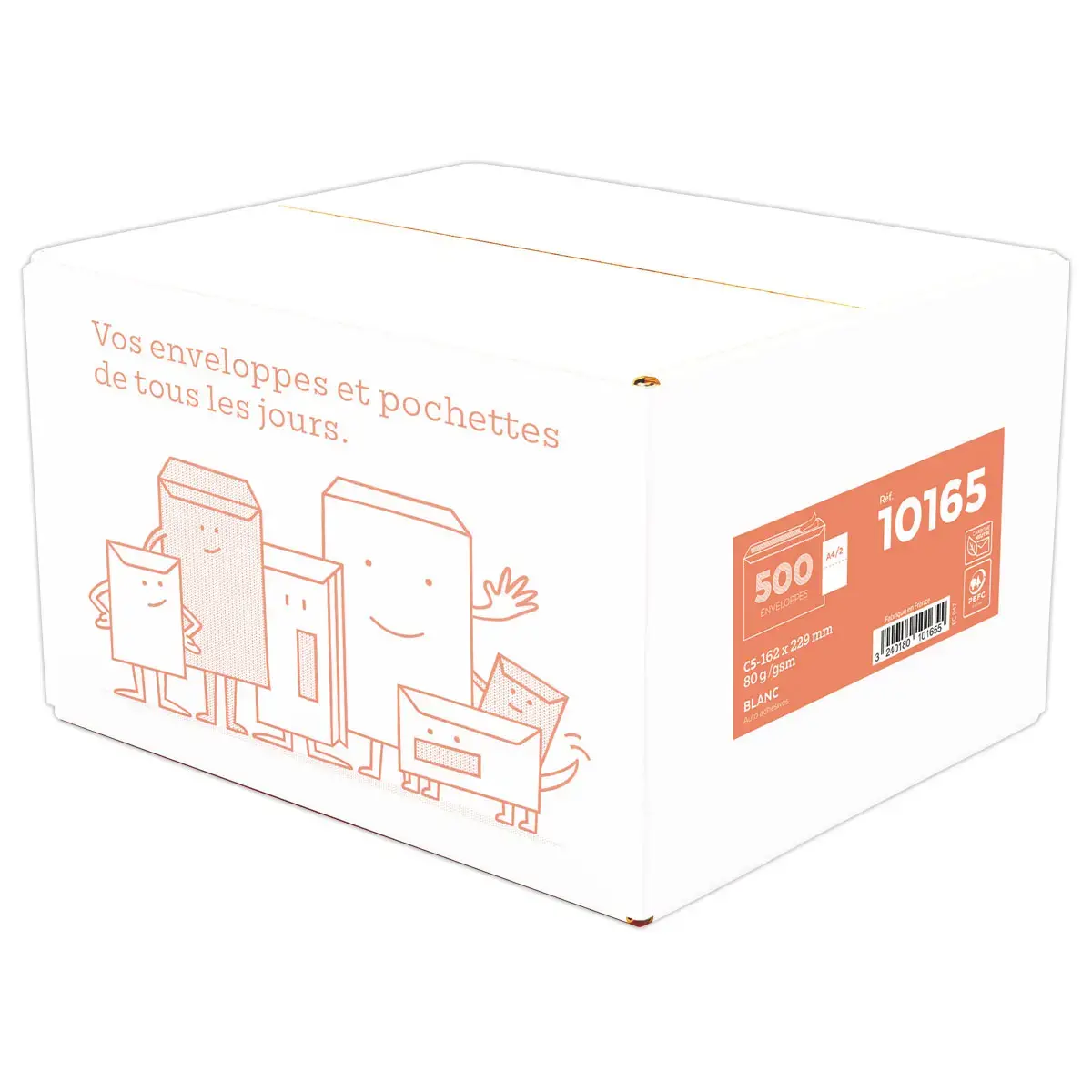 500 Enveloppes C5 blanches - 80 g - 162 x 229 mm - GPV EVERYDAY