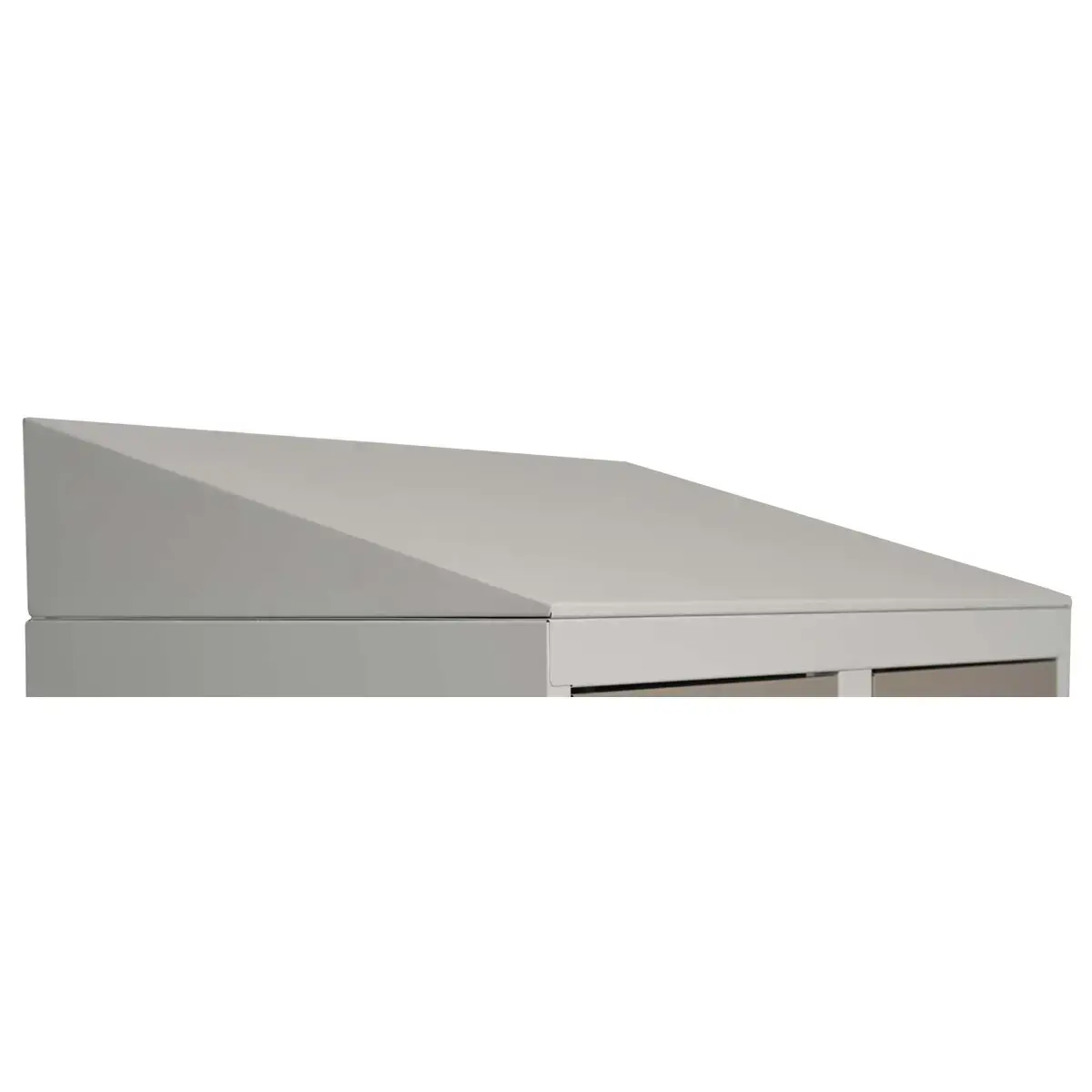 Coiffe inclinée pour vestiaire L.80cm,coloris gris