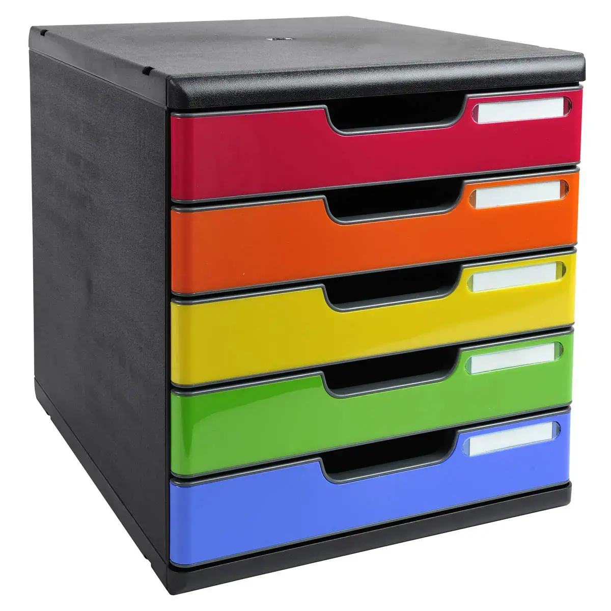 Module de classement Modulo Glossy A4+ - 5 tiroirs - Coloris assortis - Exacompta 