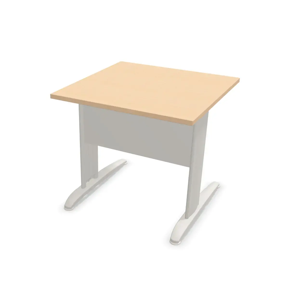 Table 80 x 80 hêtre - pieds aluminium