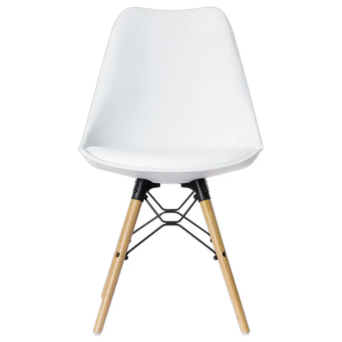 2 Chaises DOGEWOOD pied hêtre assise blanche montées