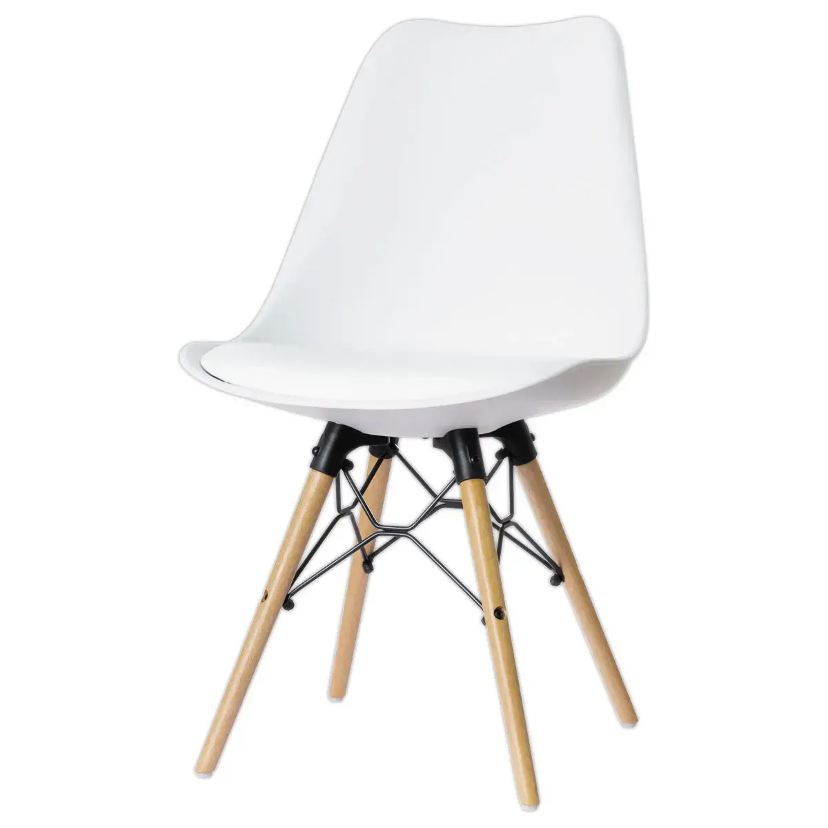 2 Chaises DOGEWOOD pied hêtre assise blanche montées