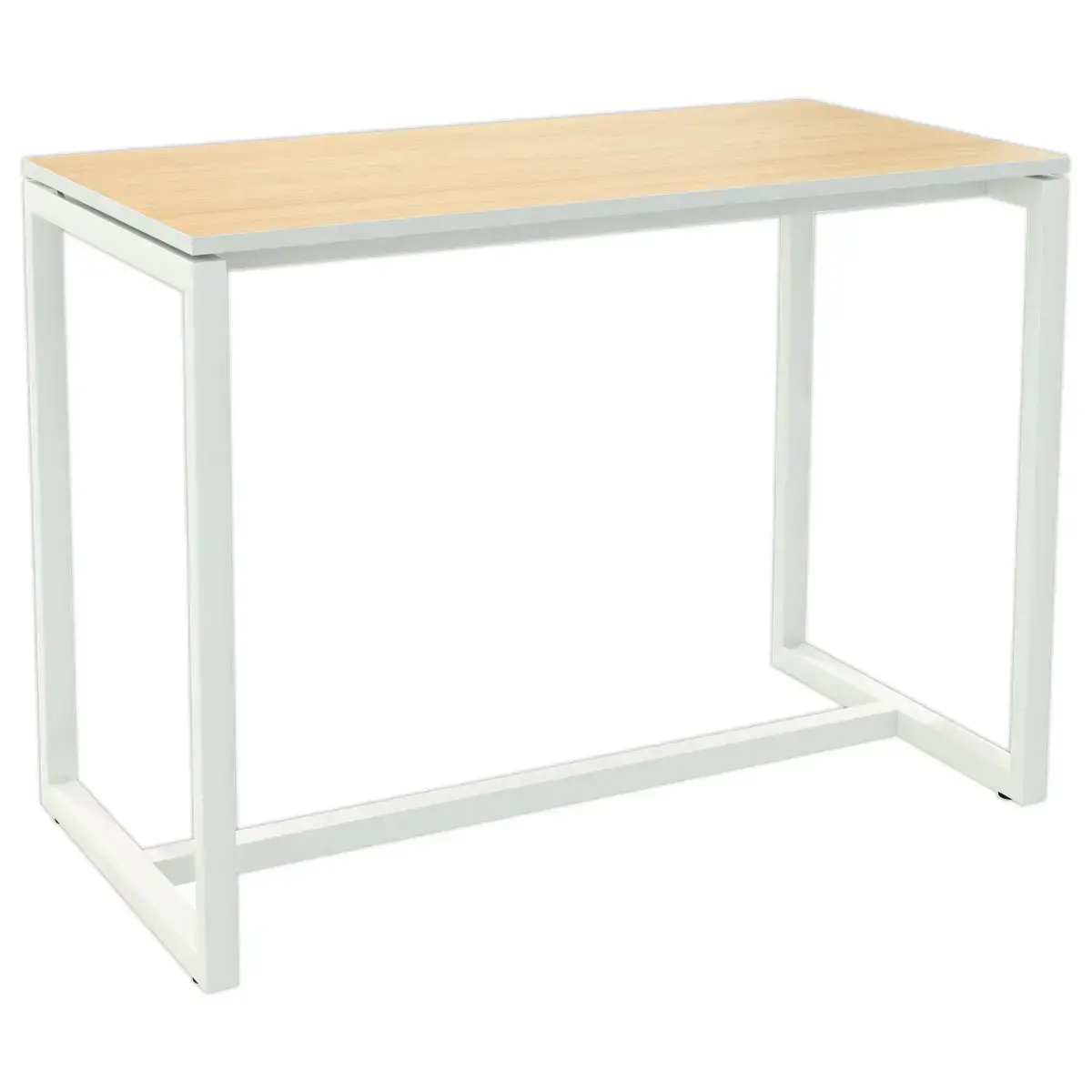 Table haute Easydesk - 150 x 75 cm - Pied blanc et plateau hêtre - PAPERFLOW
