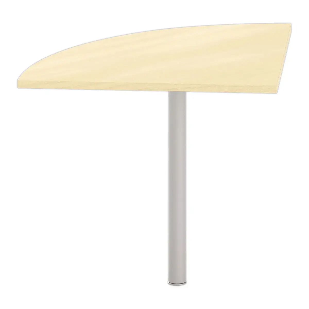 Angle liaison bureau 1 pied h&ecirc;tre/alu 