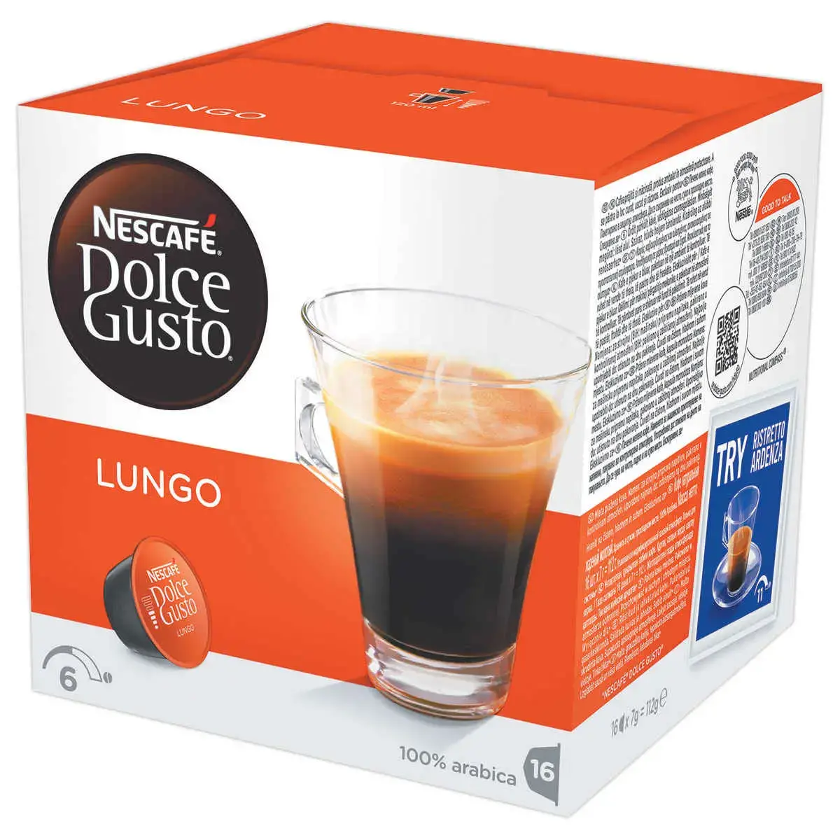 16 Capsules Dolce Gusto lungo