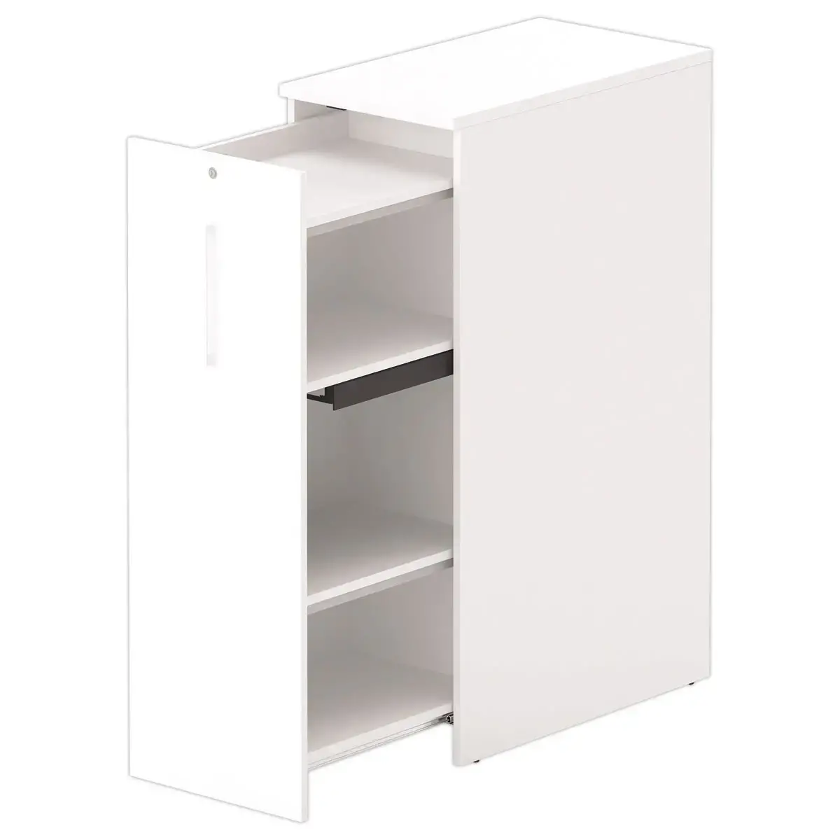 Tour de rangement ouverture &agrave; gauche H1300 blanc 