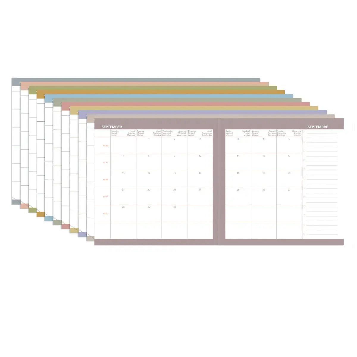 Agenda semainier AFFAIRES COLOR ML Ella - 10x15 cm - Beige - D&eacute;cembre &agrave; d&eacute;cembre - QUO VADIS 