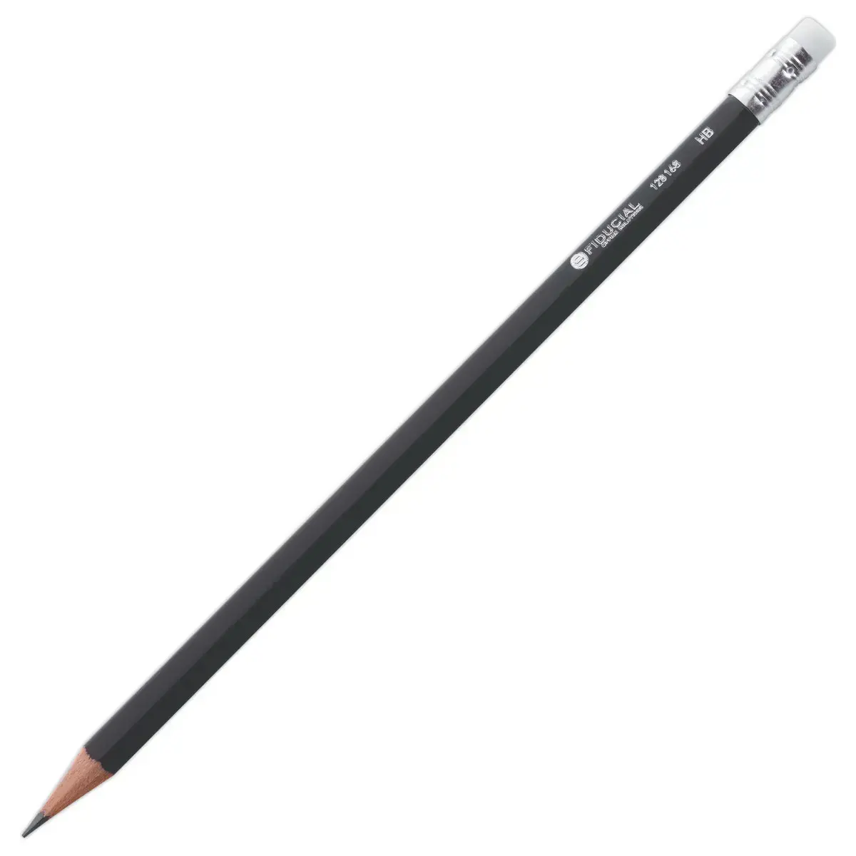 12 Crayons à papier en bois - Bout gomme - FIDUCIAL OFFICE SOLUTIONS