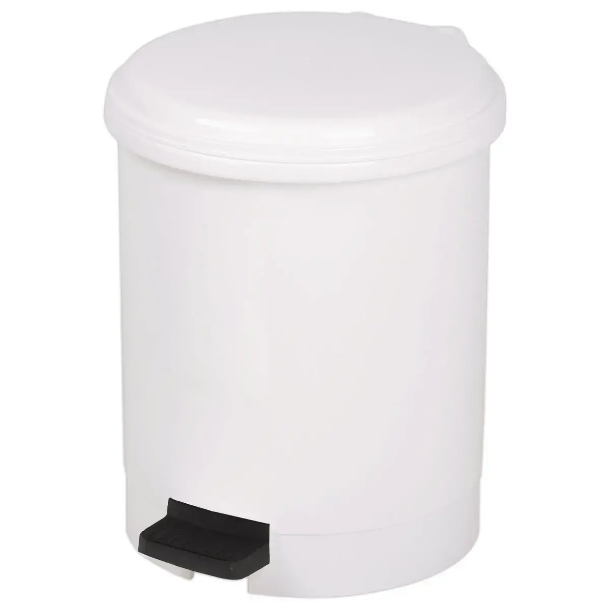 Poubelle à pédale plastique - blanc -3 L