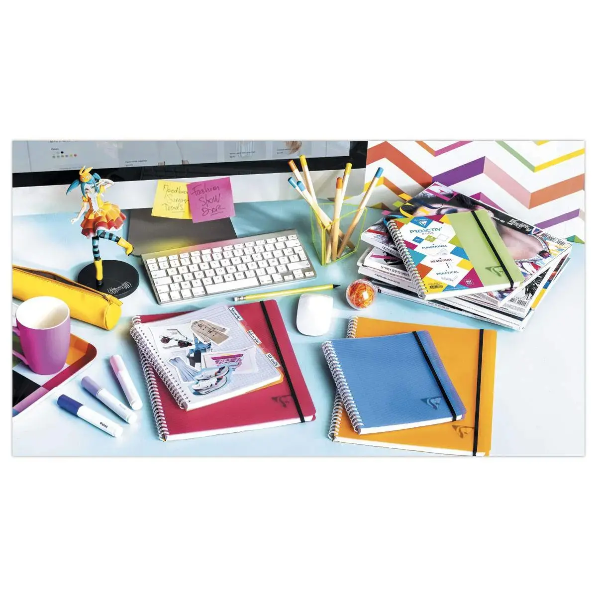 Cahier spirale A4+ Proactiv'Book - 5x5 - CLAIREFONTAINE