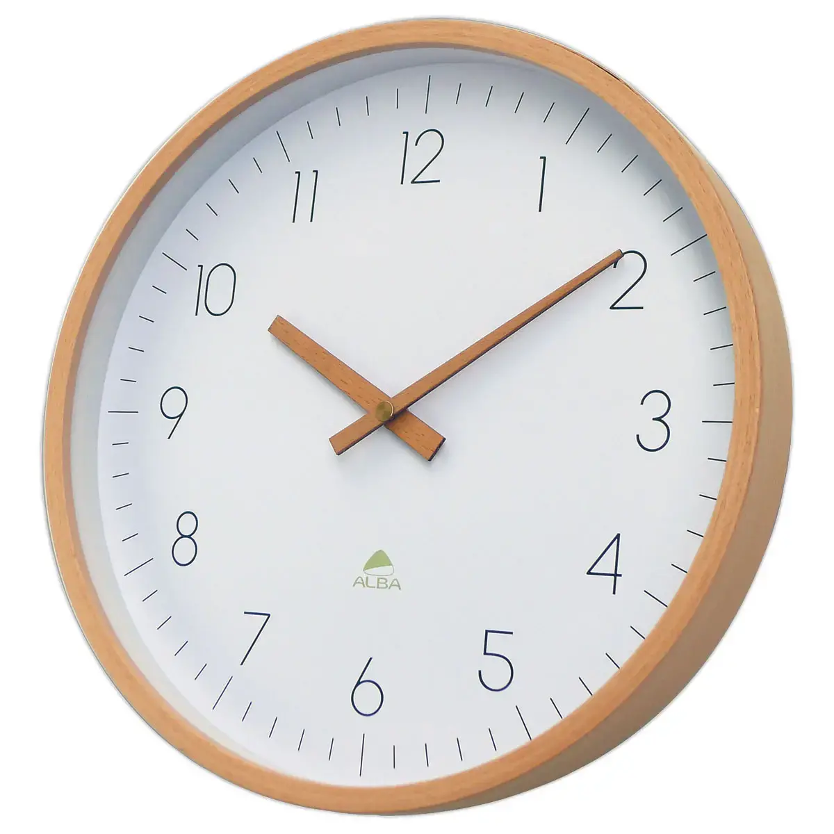 Horloge murale 30 cm cadran bois 