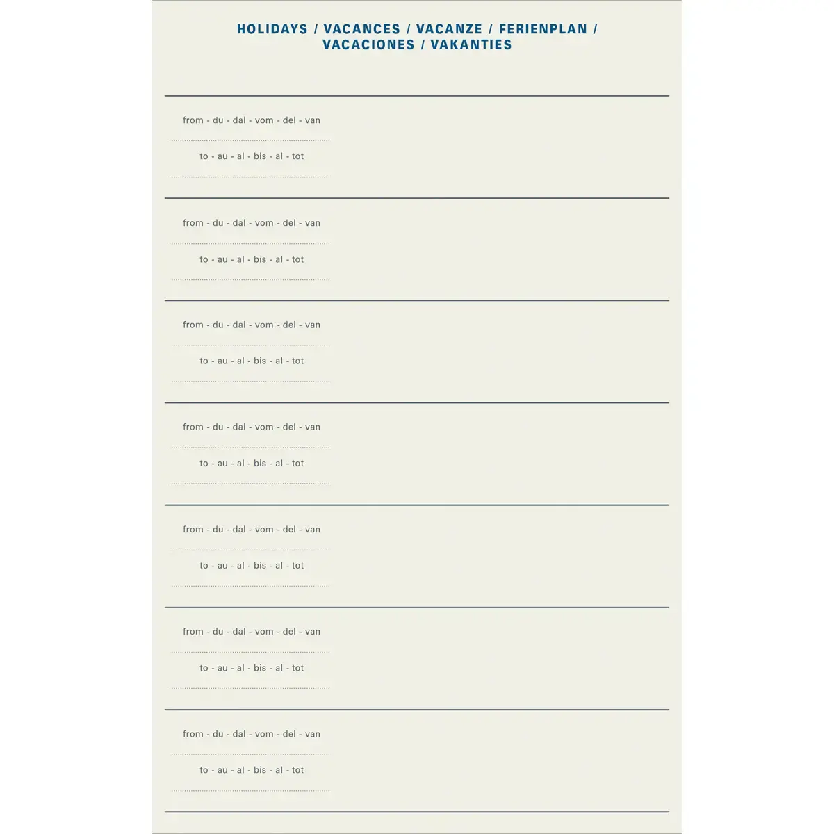 Agenda semainier AFFAIRES COLOR ML Ella - 10x15 cm - Beige - Décembre à décembre - QUO VADIS