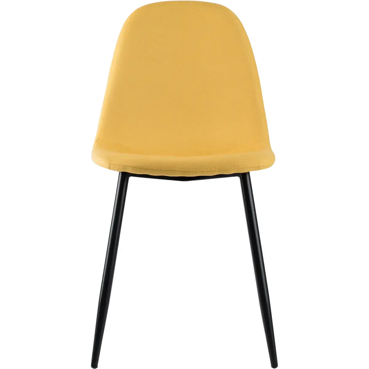 2 Chaises MUST H87 x P54 x L45 cm pied noir assise safran montées