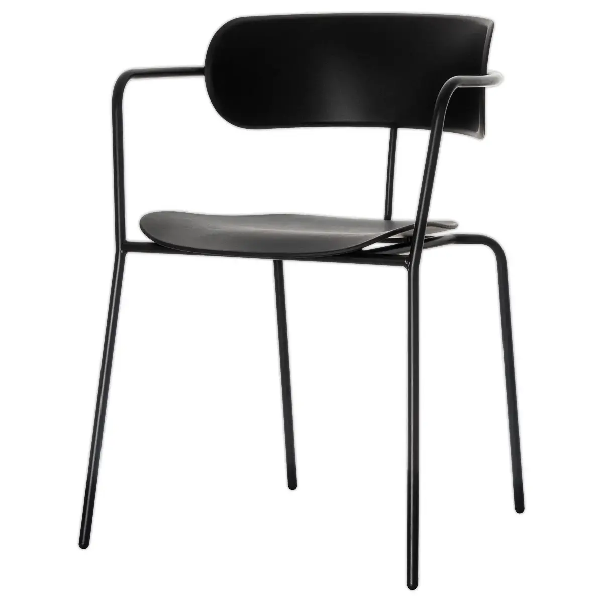 2 Chaises bistro pieds noirs assise noire mont&eacute;es 
