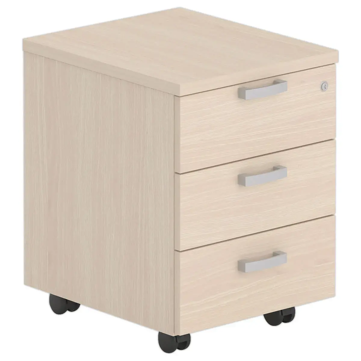 Caisson mobile monté - Mélaminé Acacia - 3 tiroirs