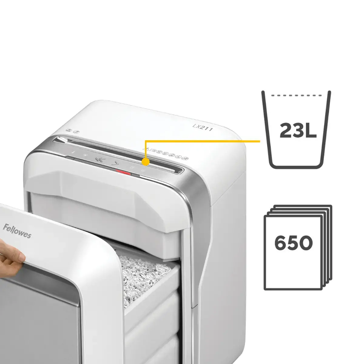 Destructeur Powershred® LX211 microparticules - FELLOWES