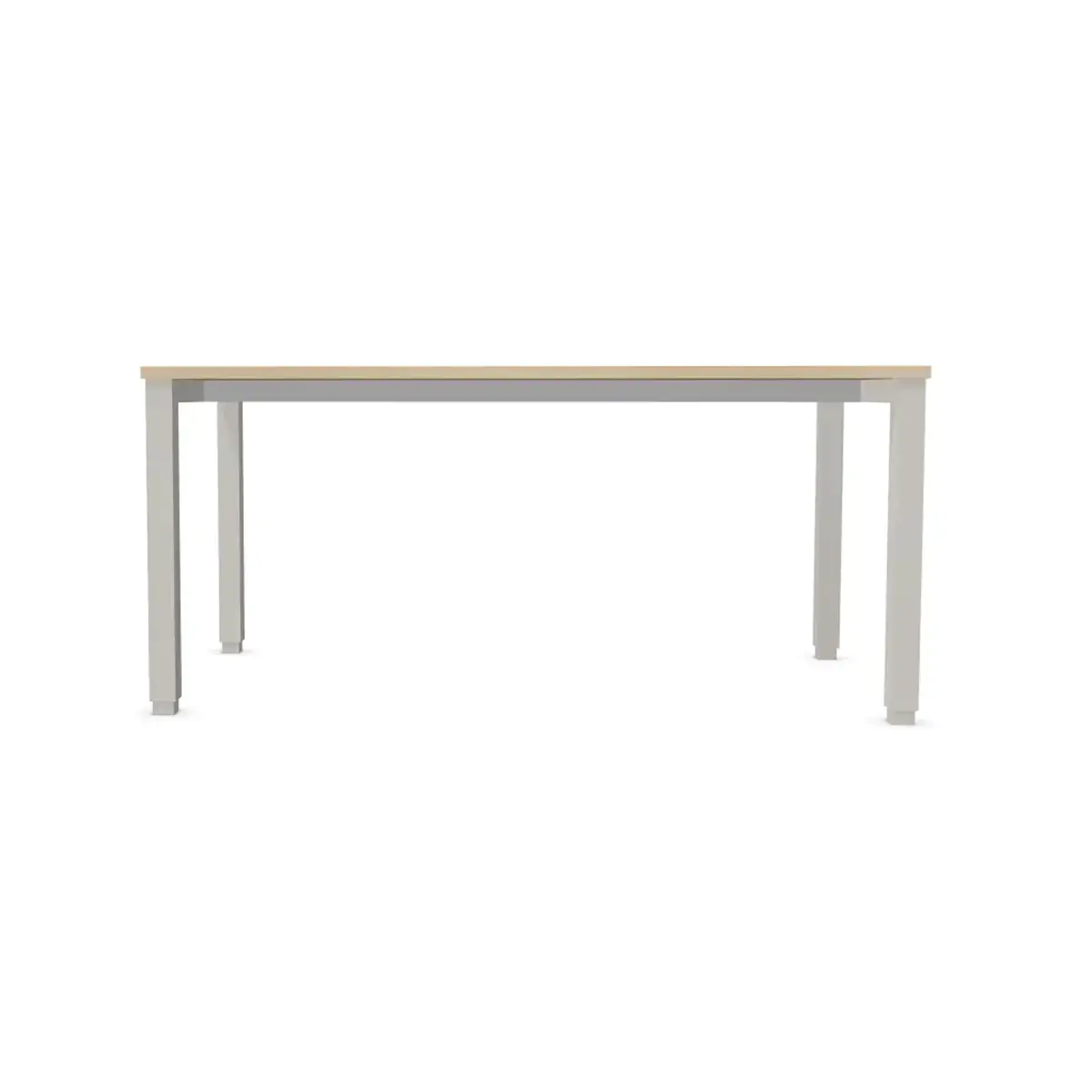 Bureau Bruxelles – 160 x 80 cm – Plateau acacia et pieds aluminium - FIDUCIAL