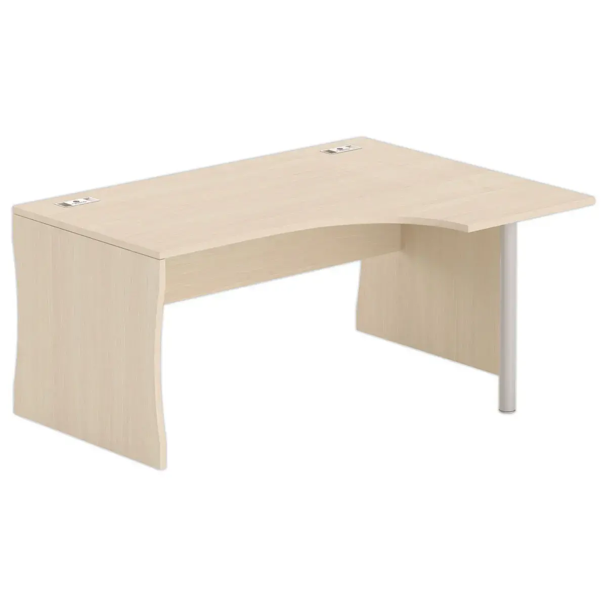 Bureau BUDAPEST compact retour à droite acacia L160