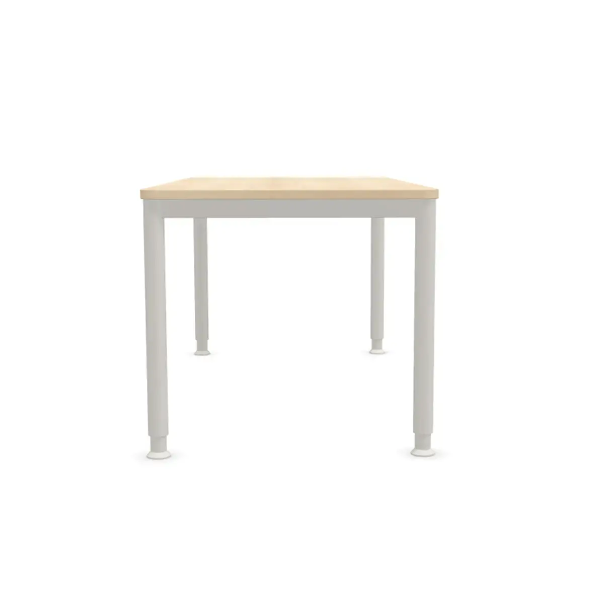 Table 160 x 80 acacia clair- pieds aluminium