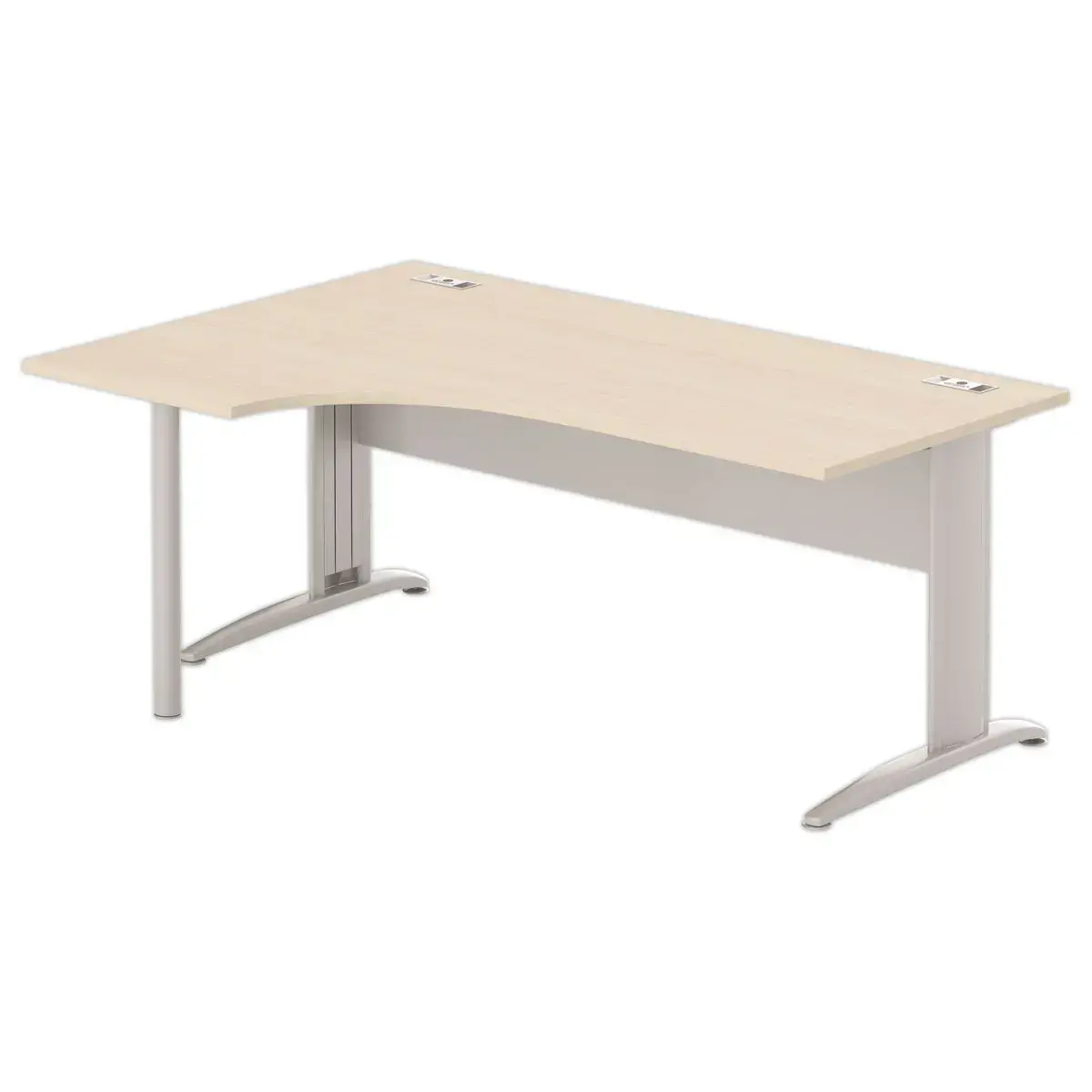 Bureau BUENOS AIRES compact retour à gauche acacia/alu, L180