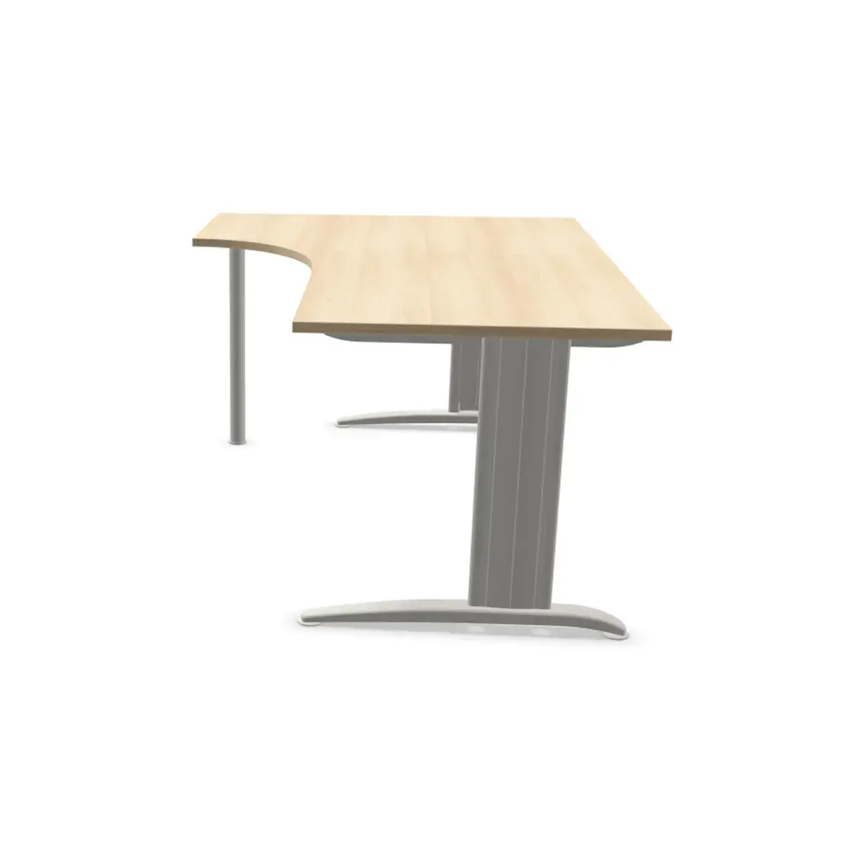 Bureau BUENOS AIRES compact retour à gauche acacia/alu, L180