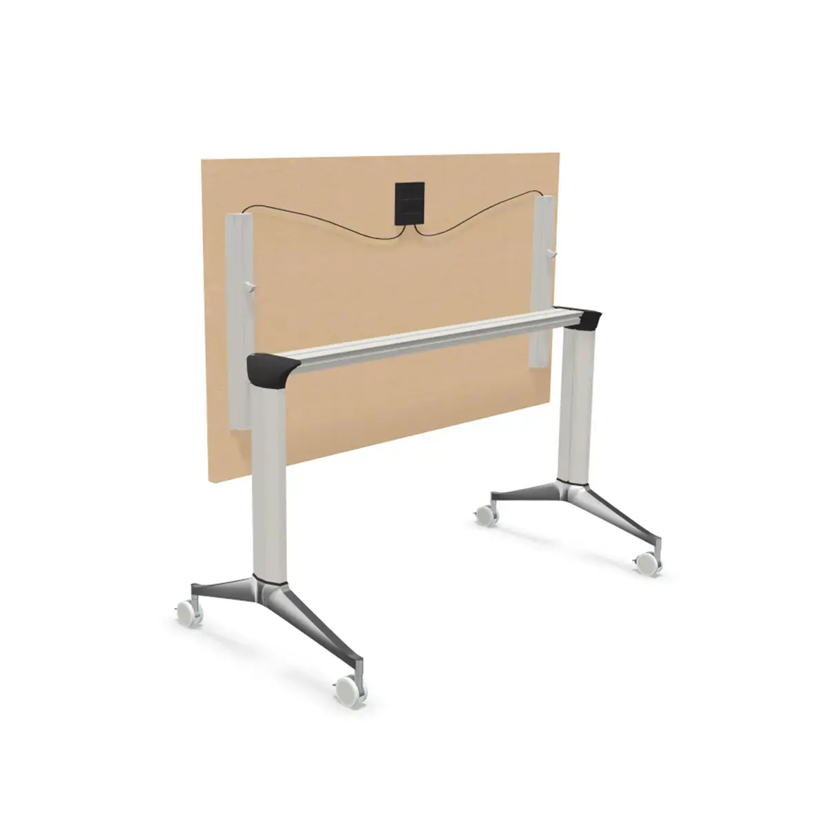 Table rabattable - 120 x 70 cm - Hêtre/Alu