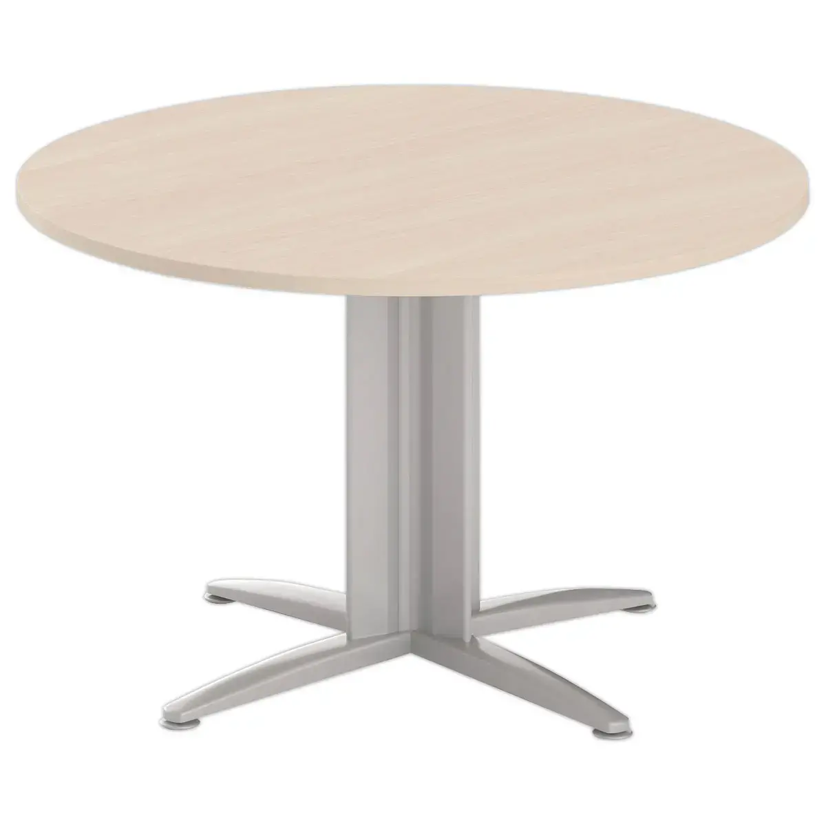 Table r&eacute;union ronde diam. 116 cm acacia/aluminium 