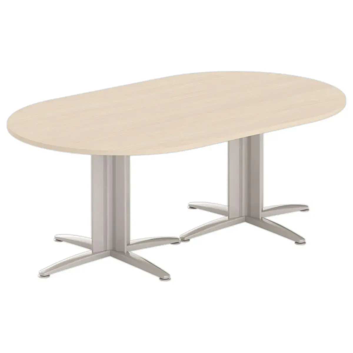 Table réunion ovale 200x120 acacia/aluminium