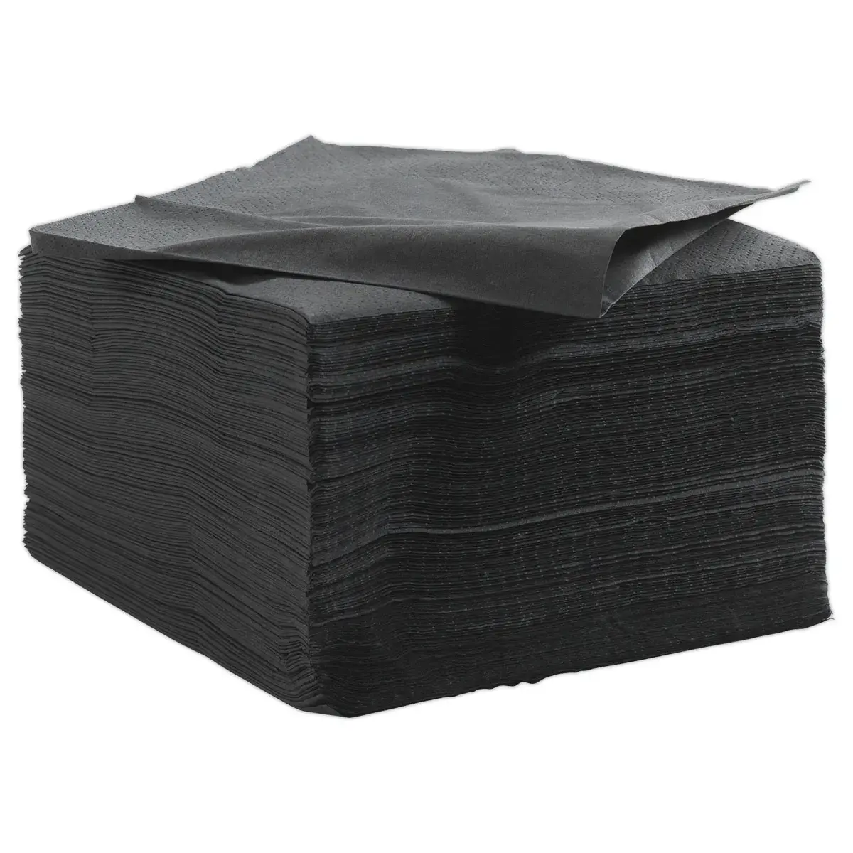 125 serviettes double épaisseur - 33x33cm - Noir - DUNI