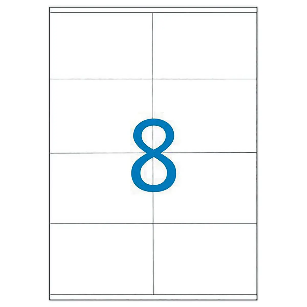 100 Planches d'étiquettes multiusages 105x70 mm soit 800 étiq/boîte