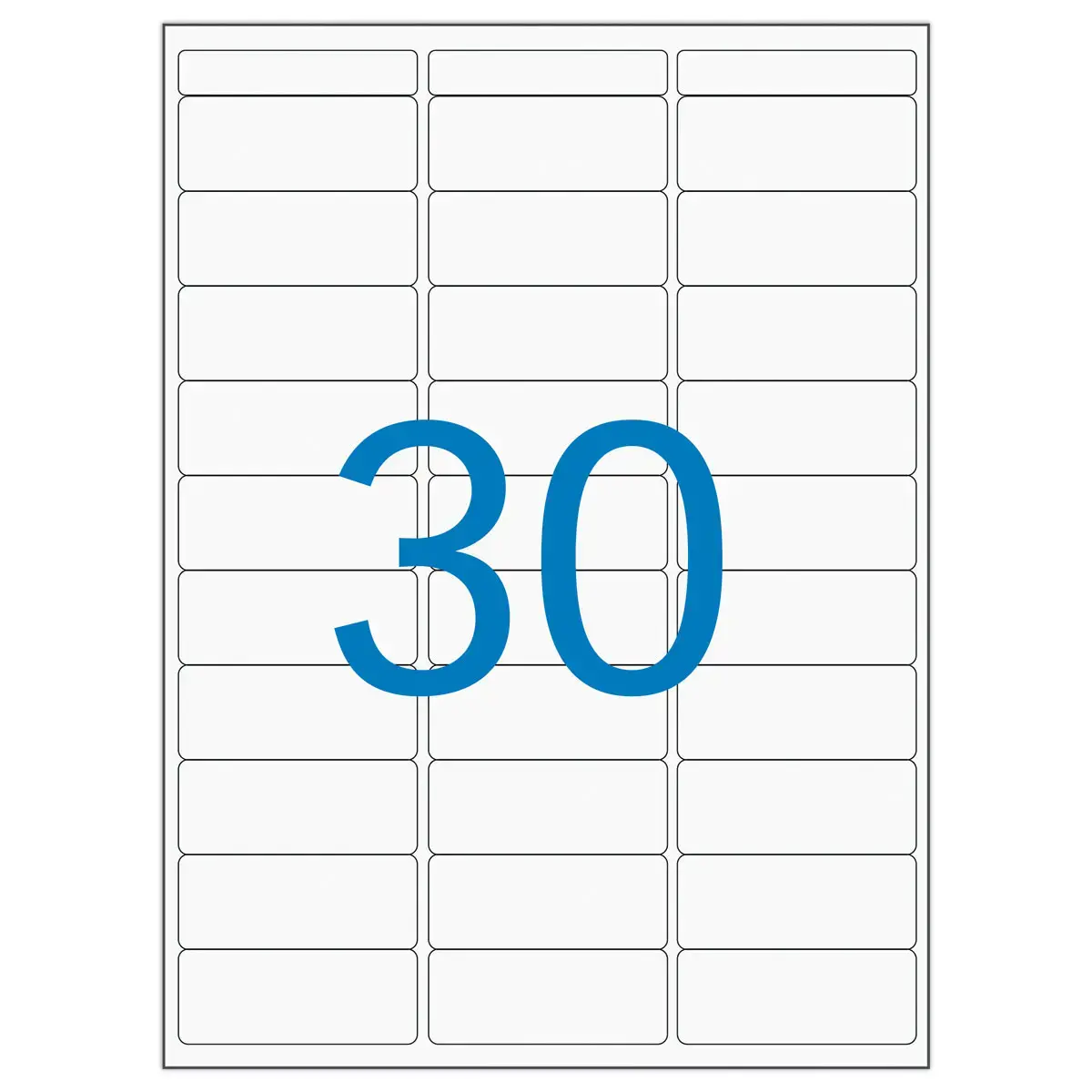 16 Planches d'étiquettes multi-usages 19x38 mm, blanc - 480 étiq.