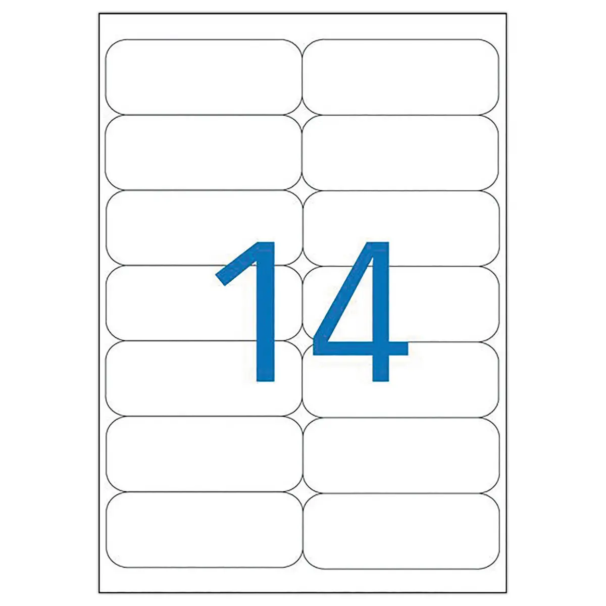 20 Planches d'étiquettes transparentes L99,1xH38,1 mm 280 étiq/boîte