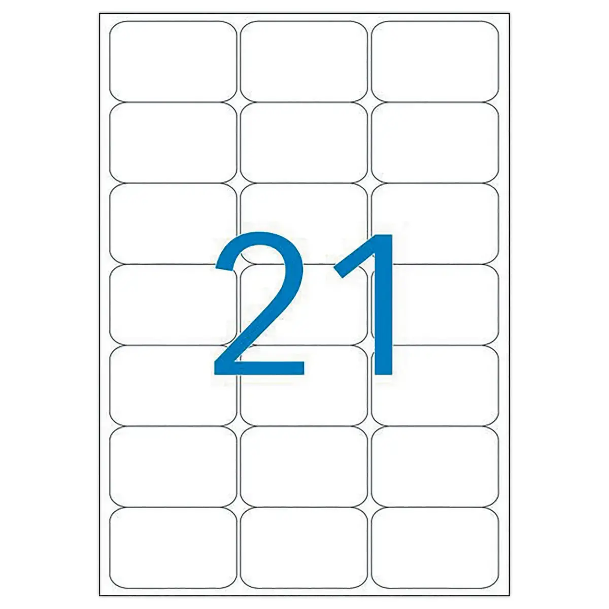 20 Planches d'étiquettes transparentes 63,5x38,1 mm, 420 étiq/boîte