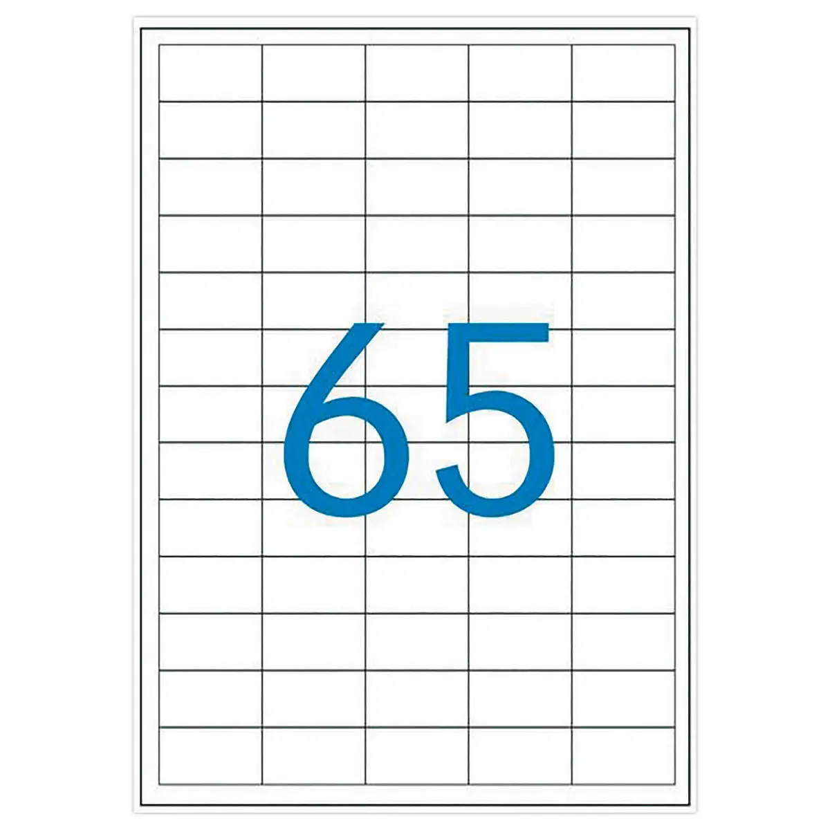 100 Planches d'étiquettes laser 100%recyclées 38,1 x21,2 mm 6500 étiq