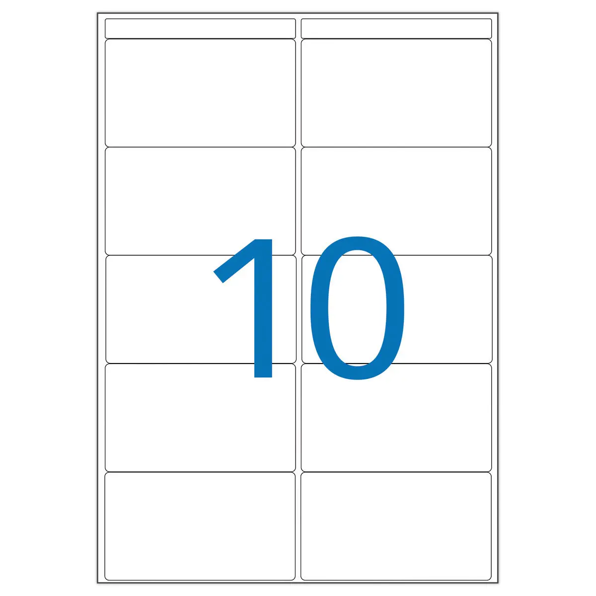 100 Planches d'étiquettes laser 100%recyclées 63,5X33,9 mm soit 2400 étiq.